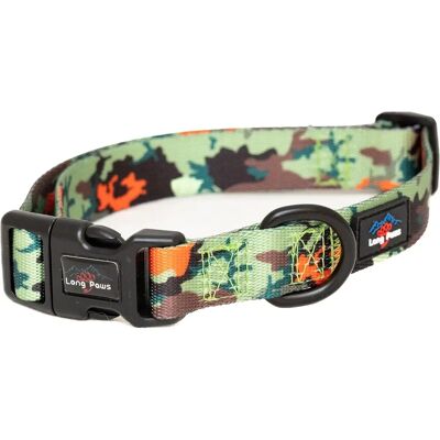 Long Paws - Trig Point Collar - Citrus Army Camo - Large - Collar Long Paws - Trig Point Collar - Citrus Army Camo - Large - Collar