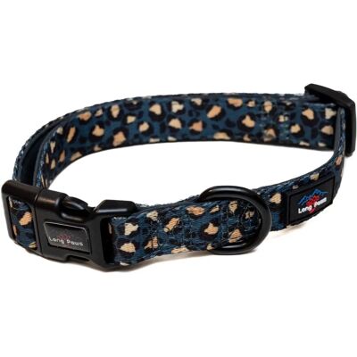 Long Paws - Funk The Dog Collar Leopard Print - Green and Gold Long Paws - Funk The Dog Collar Leopard Print - Green and Gold