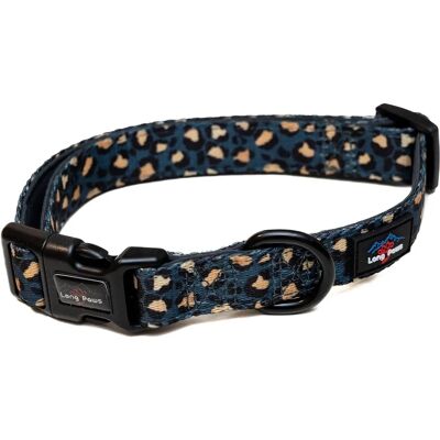 Long Paws Funk Large Leopard Green Gold Dog Collar Long Paws Funk Large Leopard Green Gold Dog Collar