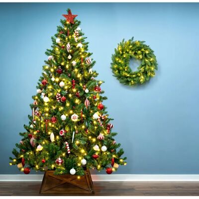 Christmas Tree World - Arbor Vitae Fir - 6ft Pre-lit - Tree Christmas Tree World - Arbor Vitae Fir - 6ft Pre-lit - Tree