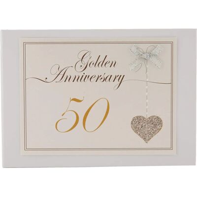 White Cotton Cards LLA50T Hartvormig Fotoalbum - Cadeaudoos White Cotton Cards LLA50T Hartvormig Fotoalbum - Cadeaudoos