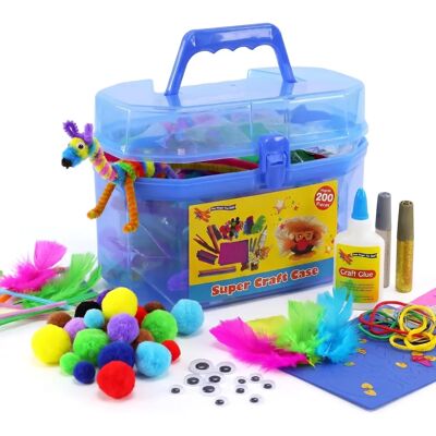 The Magic Toy Shop - Giant Mega Craft - Blue - Kids - Art & Craft Carry Case The Magic Toy Shop - Giant Mega Craft - Blue - Kids - Art & Craft Carry Case