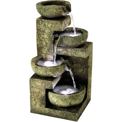 GEEZY - 4-Tier LED Garden Water Feature - Garden fountain GEEZY - 4-Tier LED Garden Water Feature - Garden fountain