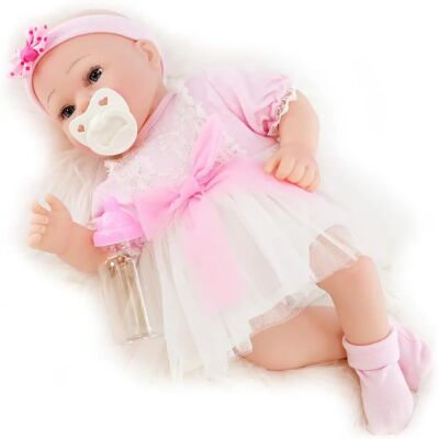 Bibi Doll - Open Eyes Girl 17in Realistic Reborn - Doll Bibi Doll - Open Eyes Girl 17in Realistic Reborn - Doll