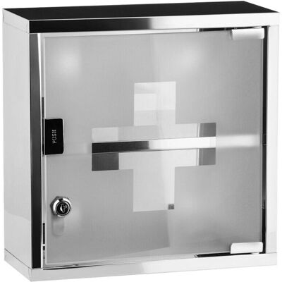 GEEZY - Medicine Cabinet - Metal - Lockable - Cabinet GEEZY - Medicine Cabinet - Metal - Lockable - Cabinet