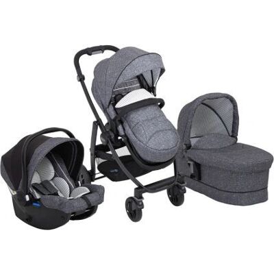 Poussette Graco Evo Trio 3 en 1 - Gris - Léger, Siège réversible - Publicité Poussette Graco Evo Trio 3 en 1 - Gris - Léger, Siège réversible - Publicité