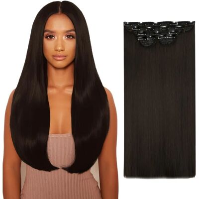 Lullabellz Dark Brown 22" 5 Piece Straight Clip In Extensions Lullabellz Dark Brown 22" 5 Piece Straight Clip In Extensions