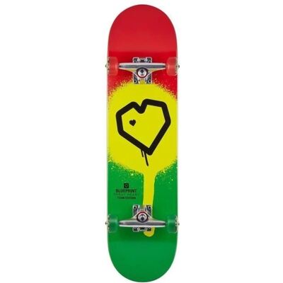 Blueprint Spray Heart Rasta 8’’ - Skateboard Blueprint Spray Heart Rasta 8’’ - Skateboard