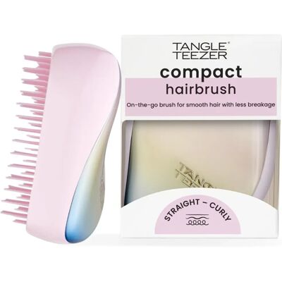 Perie de Păr Compactă în Crom Mat - Tangle Teezer Perie de Păr Compactă în Crom Mat - Tangle Teezer