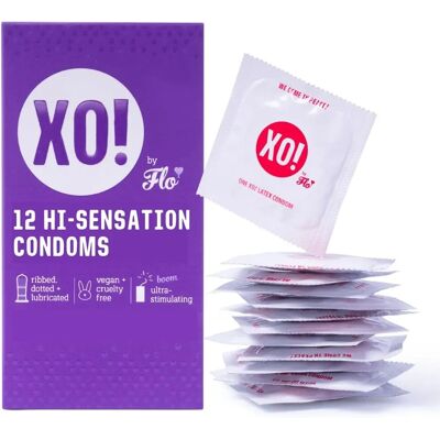 XO! Righteous Rubber Condoms Hi-Sensation - Large, Textured, Vegan XO! Righteous Rubber Condoms Hi-Sensation - Large, Textured, Vegan