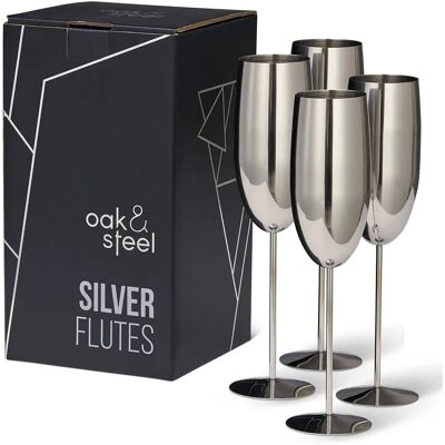 Oak & Steel - Samppanjalasi 4-pack - Hopea - Champagne glasses Oak & Steel - Samppanjalasi 4-pack - Hopea - Champagne glasses