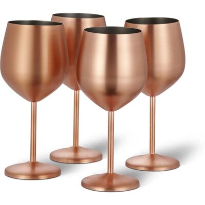 Oak & Steel Rose Guld Viinlasesæt - Holdbart & Elegant 540ml Oak & Steel Rose Guld Viinlasesæt - Holdbart & Elegant 540ml