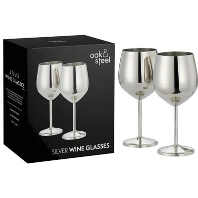 Oak & Steel Hopea Unisex Sølv Vinglas - Vinglas - Homeroom Oak & Steel Hopea Unisex Sølv Vinglas - Vinglas - Homeroom