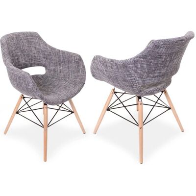 Life Interiors - Olivia Eiffel - Gris - Tela - Silla Life Interiors - Olivia Eiffel - Gris - Tela - Silla