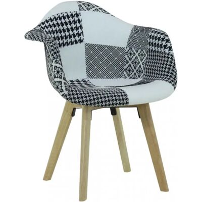 LIFE INTERIORS Moderner Patchwork Stuhl - Mehrfarbig - Esszimmerstuhl LIFE INTERIORS Moderner Patchwork Stuhl - Mehrfarbig - Esszimmerstuhl