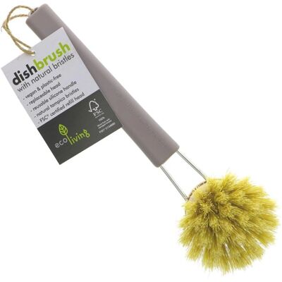 Ecoliving Grey Dish Brush with Natural Bristles - Dish Brush Ecoliving Grey Dish Brush with Natural Bristles - Dish Brush
