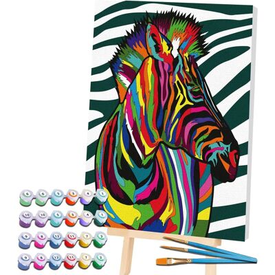 Splat Planet Zebra Malowanie po Liczbach - Zestaw Sztuki Splat Planet Zebra Malowanie po Liczbach - Zestaw Sztuki