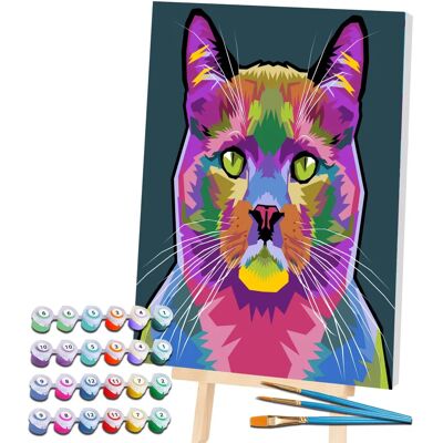 Splat Planet Chat Kit d'Art Peindre par Numéros - Kit d'Art - Publicité Splat Planet Chat Kit d'Art Peindre par Numéros - Kit d'Art - Publicité