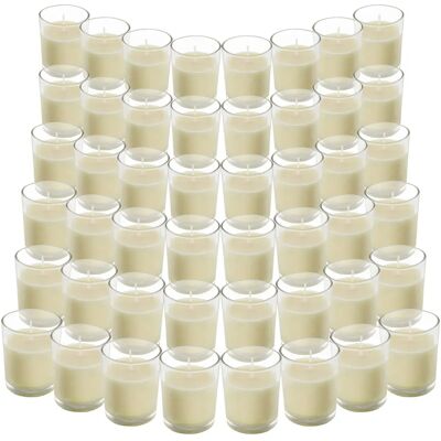 Belle Vous 48 Velas Votivas de Vidro Transparente - 12 Horas de Queima Belle Vous 48 Velas Votivas de Vidro Transparente - 12 Horas de Queima