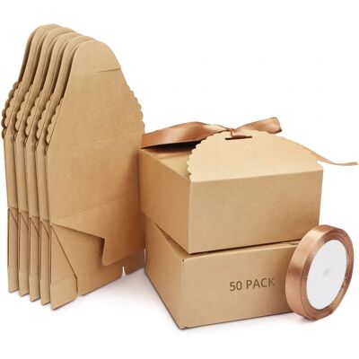 Belle Vous Caixa de Presente em Papel Kraft Marrom - Caixa de presente Belle Vous Caixa de Presente em Papel Kraft Marrom - Caixa de presente