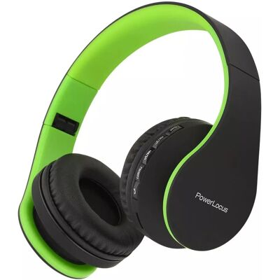 PowerLocus P1 Casque - Filaires & Sans Fil Annulation de Bruit - Noir, Vert - Publicité PowerLocus P1 Casque - Filaires & Sans Fil Annulation de Bruit - Noir, Vert - Publicité