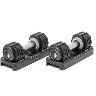 HALF HUMAN Verstellbares Hantel-Set 2x5 kg - Hanteln, Stahl, schwarz HALF HUMAN Verstellbares Hantel-Set 2x5 kg - Hanteln, Stahl, schwarz
