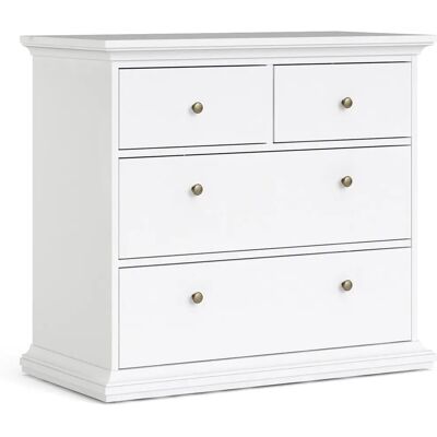 Condo White Chest of 4 Drawers - Storage Furniture Condo White Chest of 4 Drawers - Storage Furniture
