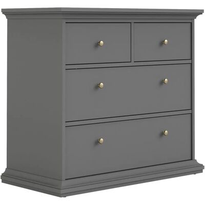 Condo Chest of 4 Drawers - Stylish Grey Storage Condo Chest of 4 Drawers - Stylish Grey Storage