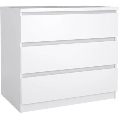 Furniture To Go Naia White High Gloss 3 Drawer Chest of Drawers Furniture To Go Naia White High Gloss 3 Drawer Chest of Drawers