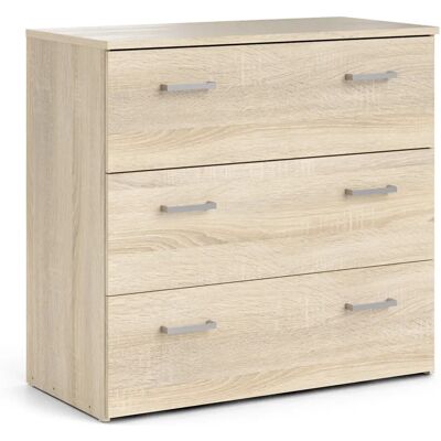 Moda@Home - 3-Drawer - Oak - Chest of Drawers Moda@Home - 3-Drawer - Oak - Chest of Drawers