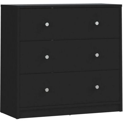 Brand: None Model: None 3-Drawer Black Chest - Chest of Drawers Brand: None Model: None 3-Drawer Black Chest - Chest of Drawers