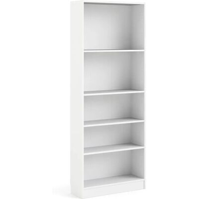 Furniture To Go Tall Wide Bookcase - White - Adjustable Shelves Furniture To Go Tall Wide Bookcase - White - Adjustable Shelves