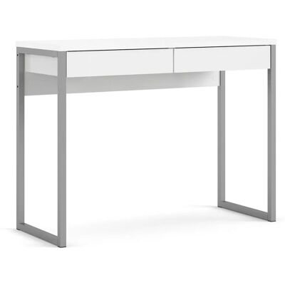 Furniture To Go Model - White High Gloss Desk with 2 Drawers Furniture To Go Model - White High Gloss Desk with 2 Drawers