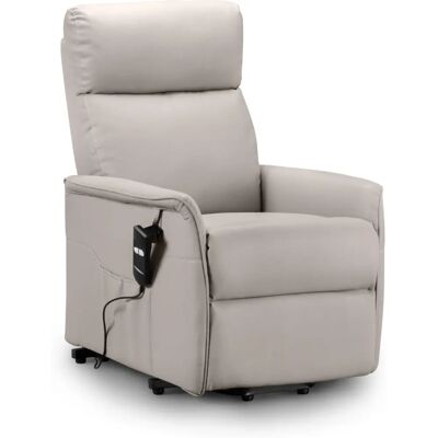 Julian Bowen Helena Single Motor Pebble Faux Leather Riser Recliner Chair - Standard Julian Bowen Helena Single Motor Pebble Faux Leather Riser Recliner Chair - Standard