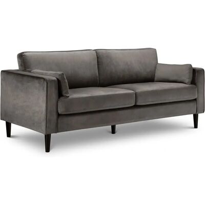 Julian Bowen Hayward Grauer Samt 3-Sitzer - Sofa Julian Bowen Hayward Grauer Samt 3-Sitzer - Sofa