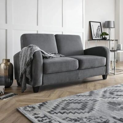 Julian Bowen Vivo Dusk Grey Chenille 2 Seater Sofa - Sofa Julian Bowen Vivo Dusk Grey Chenille 2 Seater Sofa - Sofa