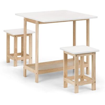 Julian Bowen Bergen 83cm White and Natural 2 Seat Bar Set - Bar Set Julian Bowen Bergen 83cm White and Natural 2 Seat Bar Set - Bar Set