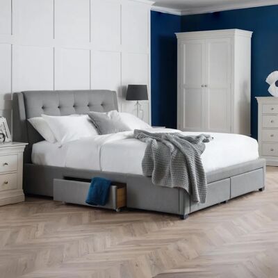 Julian Bowen Fullerton Grey Fabric Double Bed Frame - Bed Type Julian Bowen Fullerton Grey Fabric Double Bed Frame - Bed Type