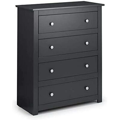 Julian Bowen Radley Anthracite 4 Tiroirs - Commode - Publicité Julian Bowen Radley Anthracite 4 Tiroirs - Commode - Publicité