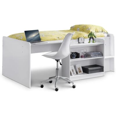 Julian Bowen Neptune Mid Sleeper Bed Frame - Single White Julian Bowen Neptune Mid Sleeper Bed Frame - Single White