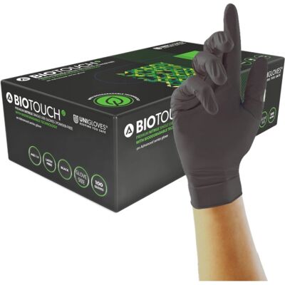 Unigloves BioTouch Svart - Nitrile undersøkelseshansker - 1000 stk Unigloves BioTouch Svart - Nitrile undersøkelseshansker - 1000 stk