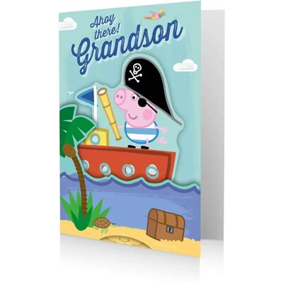 Carte d'anniversaire Peppa Pig pour petit-fils Carte d'anniversaire Peppa Pig pour petit-fils