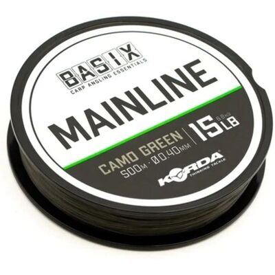 Korda Basix Main Line - Zelená kamufláž - 15lb - 1000m Korda Basix Main Line - Zelená kamufláž - 15lb - 1000m