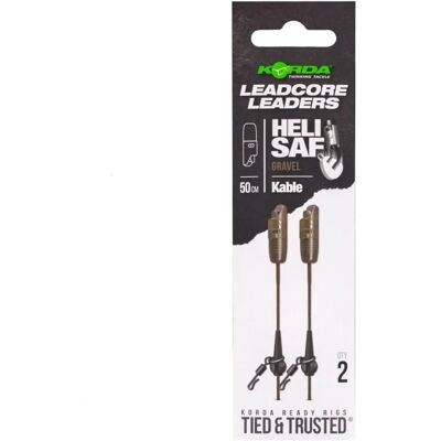 Korda Leadcore Leader Heli Safe - Štěrk 50cm - Rybářský návazec Korda Leadcore Leader Heli Safe - Štěrk 50cm - Rybářský návazec