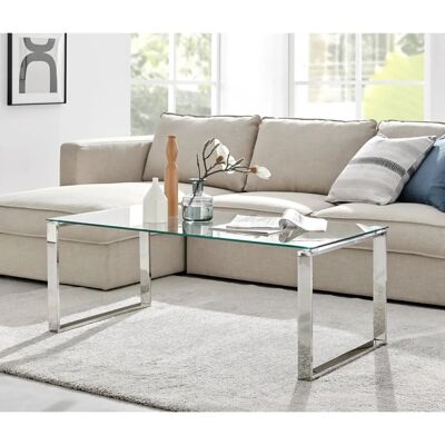 FurnitureboxUK Miami Modern Rectangular Clear Glass Coffee Table - Coffee Table FurnitureboxUK Miami Modern Rectangular Clear Glass Coffee Table - Coffee Table