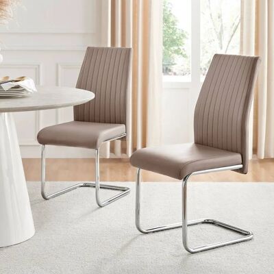 FurnitureboxUK - Lorenzo - Beige - Dining Chairs FurnitureboxUK - Lorenzo - Beige - Dining Chairs
