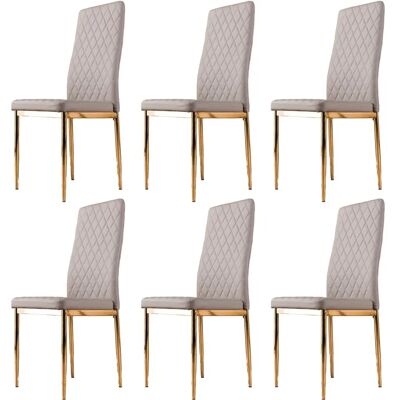 FurnitureboxUK - Milan - Beige - Dining Chairs FurnitureboxUK - Milan - Beige - Dining Chairs