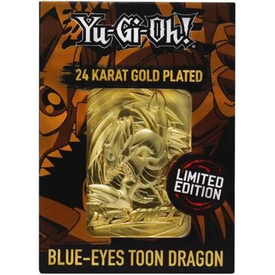 Fanattik Yu-Gi-Oh! Drago Occhi Blu Toon - Carta da Collezione - Oro 24K Fanattik Yu-Gi-Oh! Drago Occhi Blu Toon - Carta da Collezione - Oro 24K