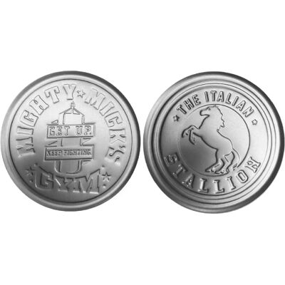 Rocky Modell - Set med fyra metallunderlägg med embossade mönster - Underlägg Rocky Modell - Set med fyra metallunderlägg med embossade mönster - Underlägg
