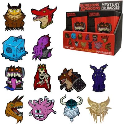 Fanattik Dungeons & Dragons Badge Display - 50th Anniversary Fanattik Dungeons & Dragons Badge Display - 50th Anniversary